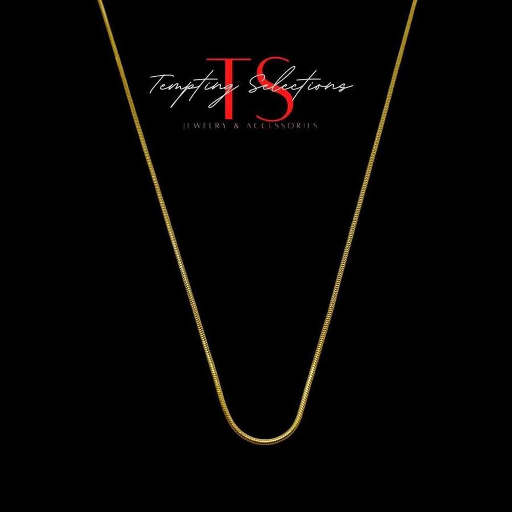 Thin Gold Snake Round 1mm E4ab